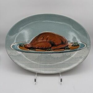 Turkey Platter John Derian Target Stoneware Oval Colorful Cooked Fall